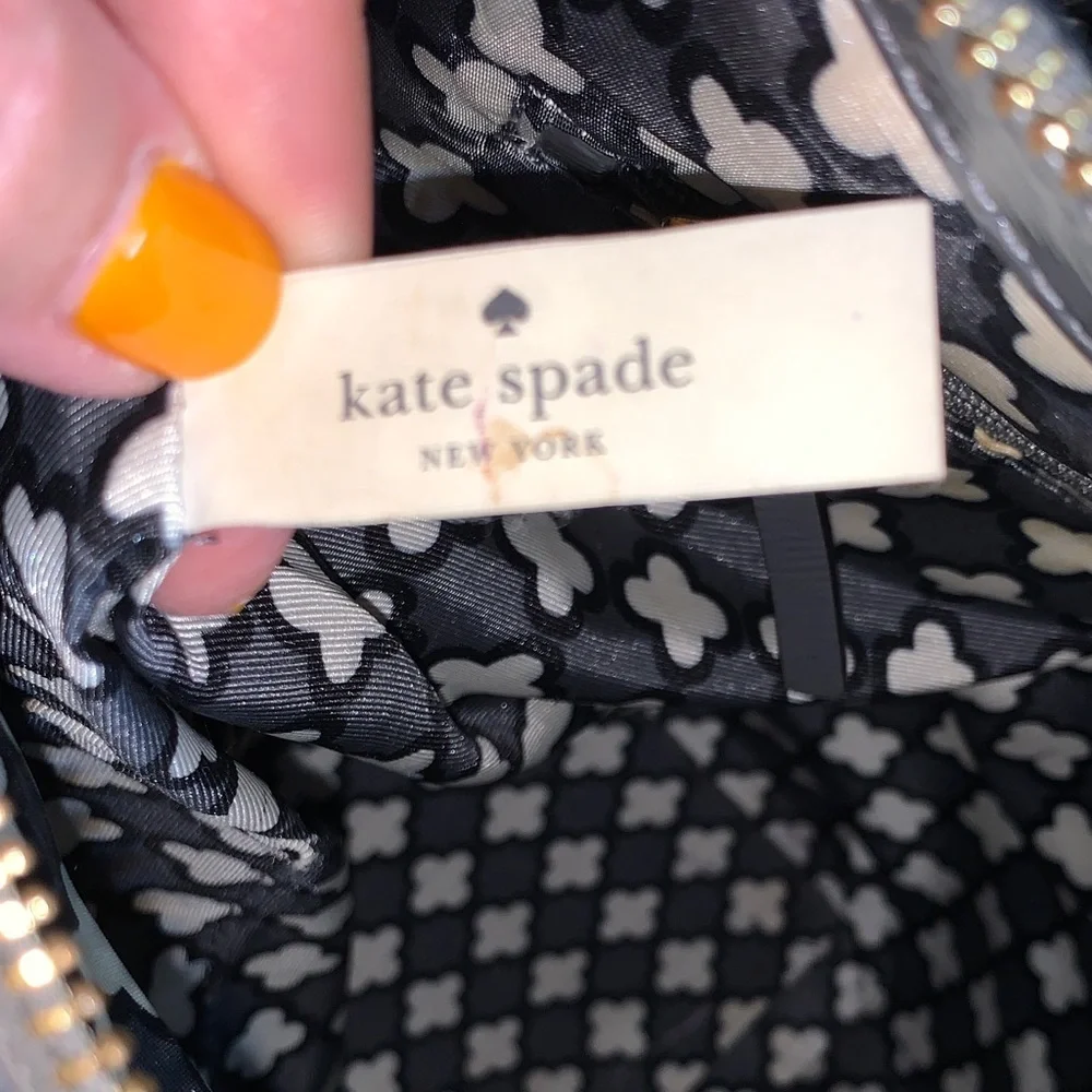 Kate Spade Shiny Smokey Grey Satchel​​​